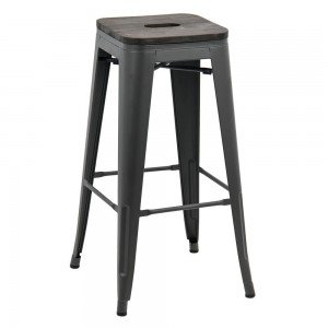 Scaun bar, suport picioare, lemn, gri, ABS 124 Scaun bar, suport picioare, lemn, gri, ABS 124