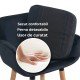 Scaun de bar negru ABS 1271 din catifea cu picioare din lemn
