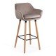 Bar stool with velvet seat and beech wood frame ABS 1271 beige