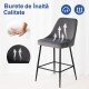 Scaun de bar gri, fix, clasic, modern ABS 143
