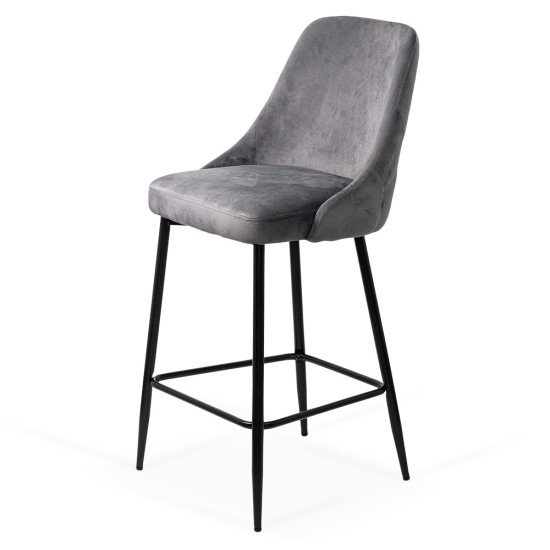 Scaun de bar gri, fix, clasic, modern ABS 143