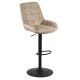 Adjustable velvet bar stool ABS 145 beige