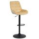 Scaun de bar reglabil din catifea ABS 145 crem Scaun de bar reglabil din catifea ABS 145 crem