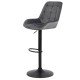 Adjustable velvet bar stool ABS 145 grey