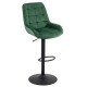 Adjustable velvet bar stool ABS 145 green