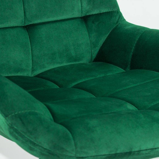 Scaun de bar reglabil din catifea ABS 145 verde