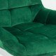Scaun de bar reglabil din catifea ABS 145 verde