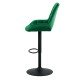 Scaun de bar reglabil din catifea ABS 145 verde