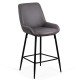 Bar stool in ecological leather and steel legs ABS 146 grey Bar stool in ecological leather and steel legs ABS 146 grey
