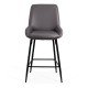Bar stool in ecological leather and steel legs ABS 146 grey Bar stool in ecological leather and steel legs ABS 146 grey