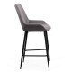 Bar stool in ecological leather and steel legs ABS 146 grey