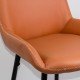 Bar stool in ecological leather and steel legs ABS 146 brown Bar stool in ecological leather and steel legs ABS 146 brown