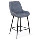 Bar stool in ecological leather and steel legs ABS 146 blue