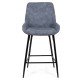 Scaun de bar fix din piele ecologica si picioare din otel ABS 146 albastru Scaun de bar fix din piele ecologica si picioare din otel ABS 146 albastru
