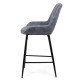 Bar stool in ecological leather and steel legs ABS 146 blue