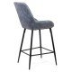 Bar stool in ecological leather and steel legs ABS 146 blue