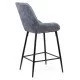 Scaun de bar fix din piele ecologica si picioare din otel ABS 146 albastru