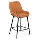 Scaun de bar fix din piele ecologica si picioare din otel ABS 146 maro Scaun de bar fix din piele ecologica si picioare din otel ABS 146 maro