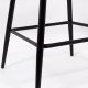 Bar stool in ecological leather and steel legs ABS 146 brown