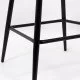 Scaun de bar fix din piele ecologica si picioare din otel ABS 146 albastru