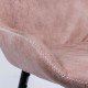 Scaun de bar fix din piele ecologica si picioare din otel ABS 146 roz