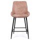 Bar stool in ecological leather and steel legs ABS 146 pink Bar stool in ecological leather and steel legs ABS 146 pink
