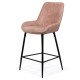 Bar stool in ecological leather and steel legs ABS 146 pink Bar stool in ecological leather and steel legs ABS 146 pink
