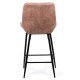 Bar stool in ecological leather and steel legs ABS 146 pink Bar stool in ecological leather and steel legs ABS 146 pink