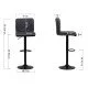 Scaun de bar reglabil pe inaltime si rotativ din piele eco ABS 147 negru