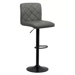 Scaun bar tapitat din ecopiele ABS 147 gri