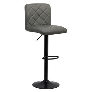 Scaun bar tapitat din ecopiele ABS 147 gri Scaun bar tapitat din ecopiele ABS 147 gri
