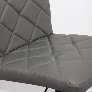 Scaun bar tapitat din ecopiele ABS 147 gri Scaun bar tapitat din ecopiele ABS 147 gri