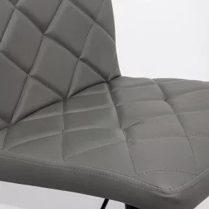 Scaun bar tapitat din ecopiele ABS 147 gri