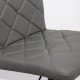 Height-adjustable and rotatable bar stool made of ABS eco leather 147 grey