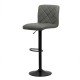 Height-adjustable and rotatable bar stool made of ABS eco leather 147 grey