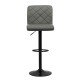 Height-adjustable and rotatable bar stool made of ABS eco leather 147 grey