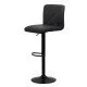 Scaun de bar reglabil pe inaltime si rotativ din piele eco ABS 147 negru