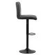Scaun de bar reglabil pe inaltime si rotativ din piele eco ABS 147 negru