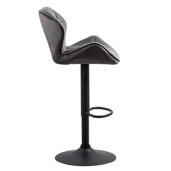 ABS velvet bar stool 149 gray