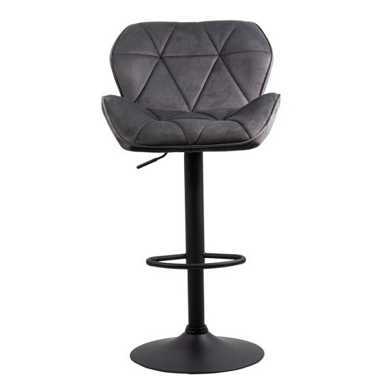 ABS velvet bar stool 149 gray