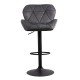 ABS velvet bar stool 149 gray