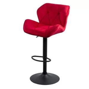 Scaun de bar din catifea ABS 149 rosu