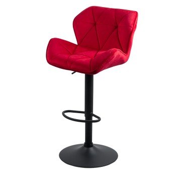 Scaun de bar din catifea ABS 149 rosu