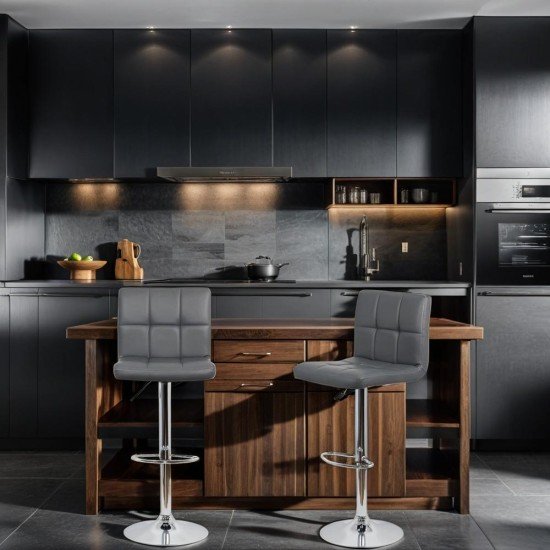 Scaun bar modern rotativ ABS 191 gri