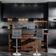 Scaune de bar modern rotativ ABS 191 gri 