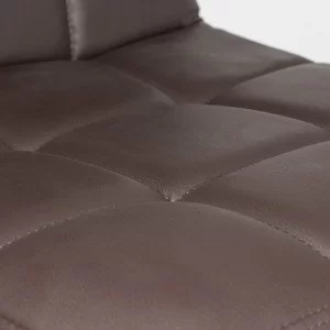 Scaun bar, înălțime reglabilă, rotativ, suport picioare, piele ecologica, maro, ABS 191