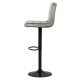 Bar stool with height-adjustable and rotating backrest in grey ABS 191B velvet