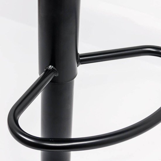 Scaun de bar cu spatar reglabil din catifea ABS 191B gri