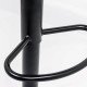 Scaun de bar cu spatar reglabil din catifea ABS 191B gri