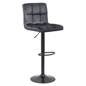 Scaun bar catifea ABS 191B negru Scaun bar catifea ABS 191B negru